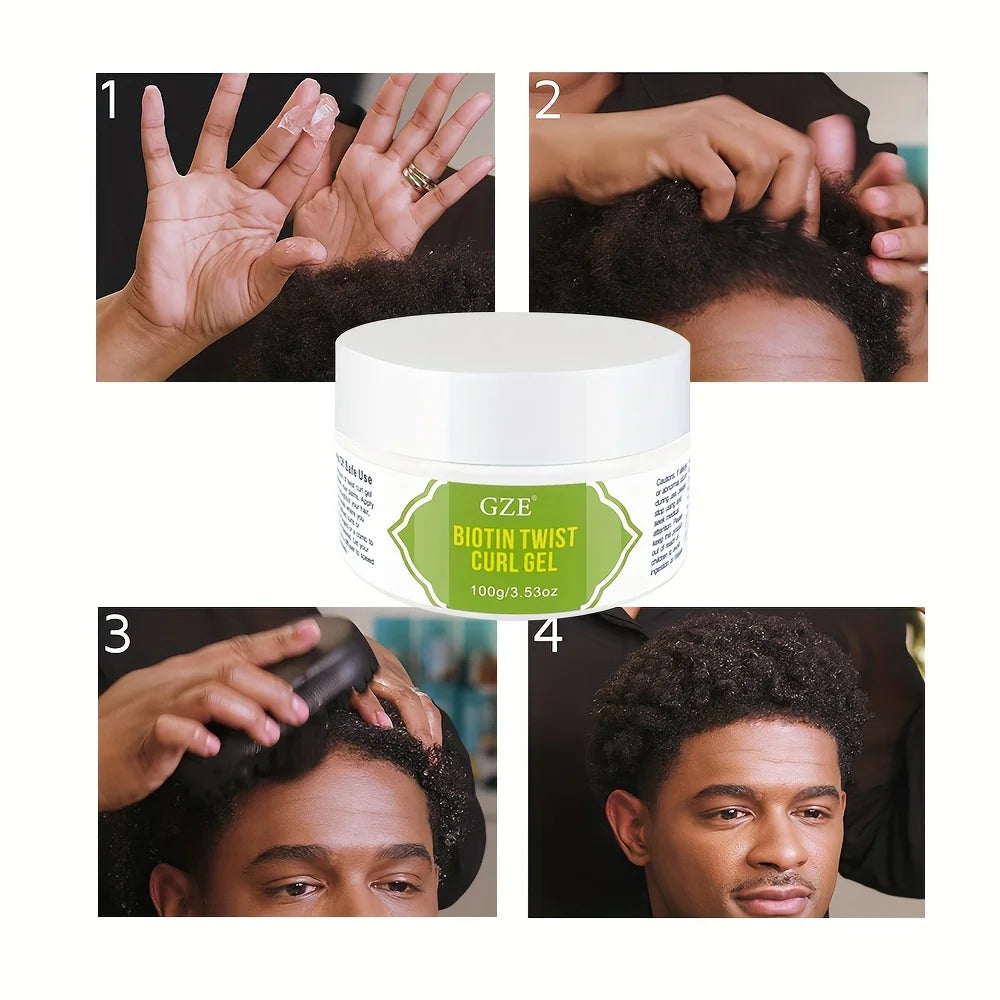 Gel coiffant hydratant à la biotine pour des cheveux plus forts et plus sains - Définit les boucles