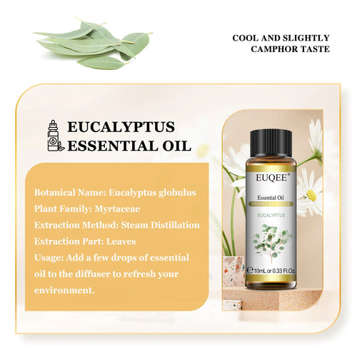 Flacon d’huile essentielle de 10ml avec parfum au choix