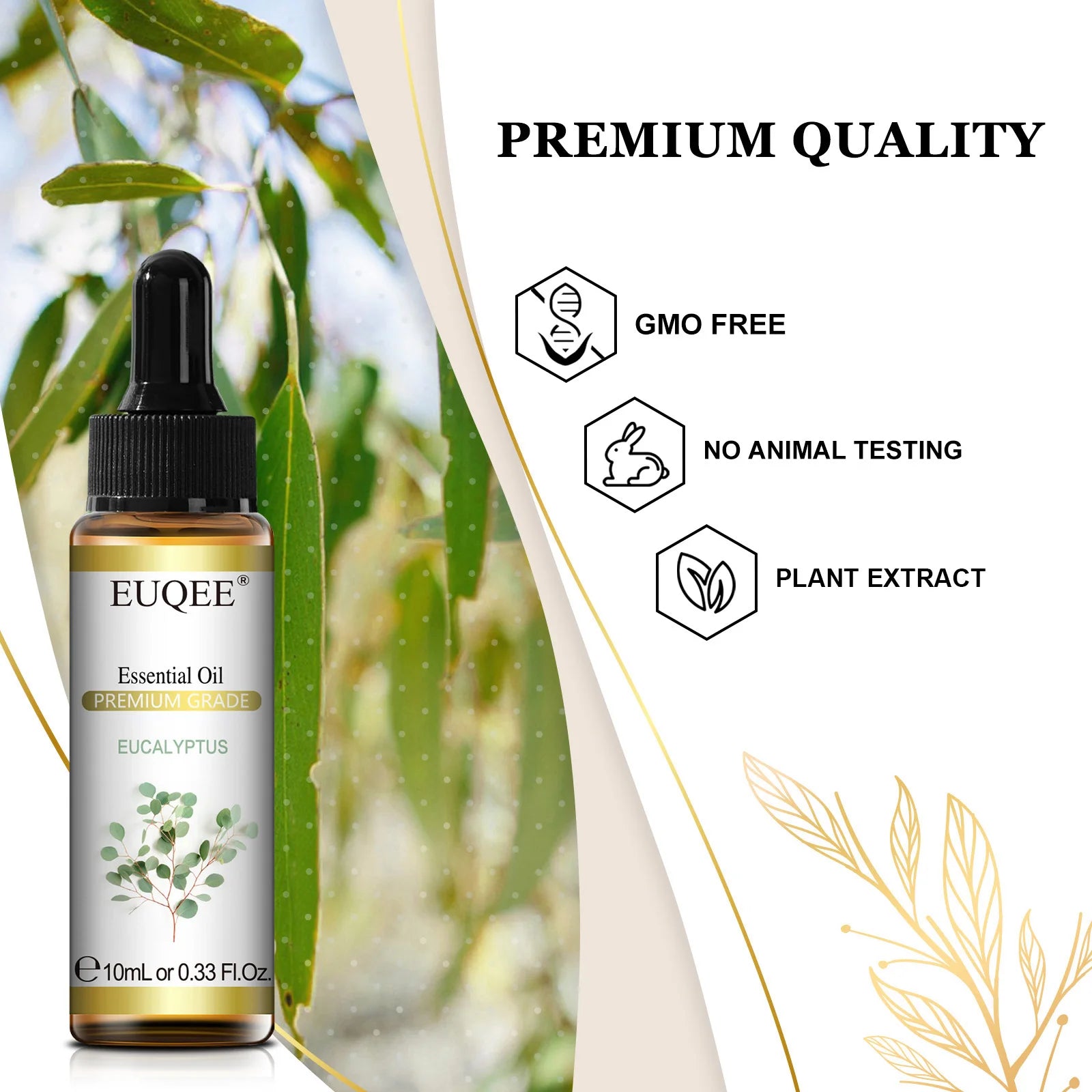 Flacon d’huile essentielle de 10ml avec parfum au choix