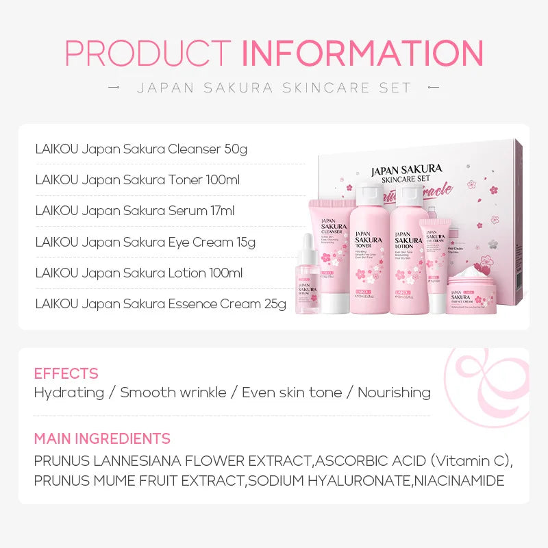 Pack sakura de produits skincare
